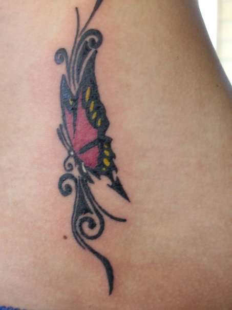 Tribal Butterfly tattoo