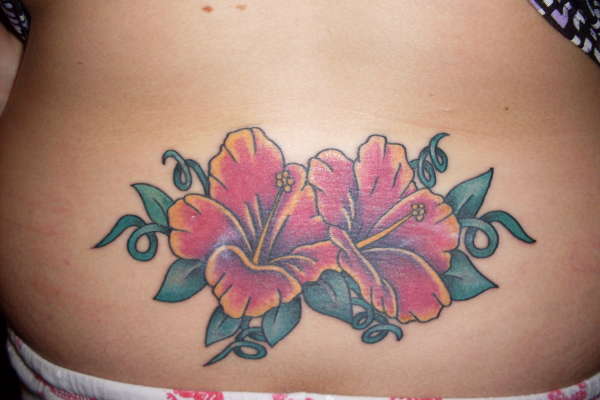 Hibiscus flowers tattoo