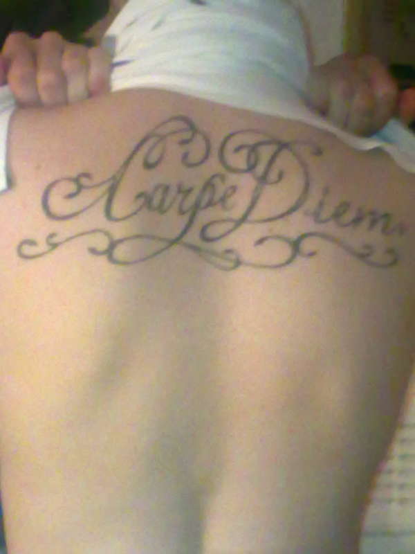 carpe diem top back tattoo