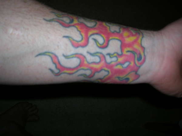 flames tattoo