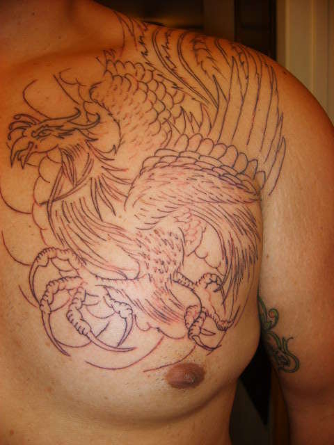 japanese phoenix work in progress hungs tatto parlor tattoo