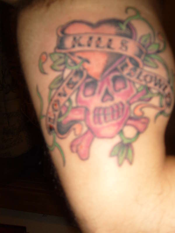 love kills slowly glow in the dark ink hungs tatto parlor tattoo