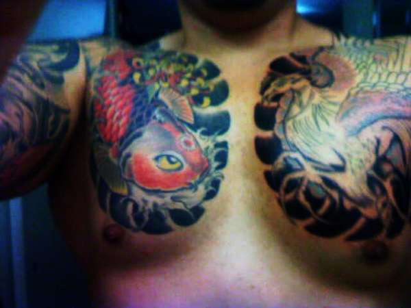 work in progres kio fish and phoenix tattoo