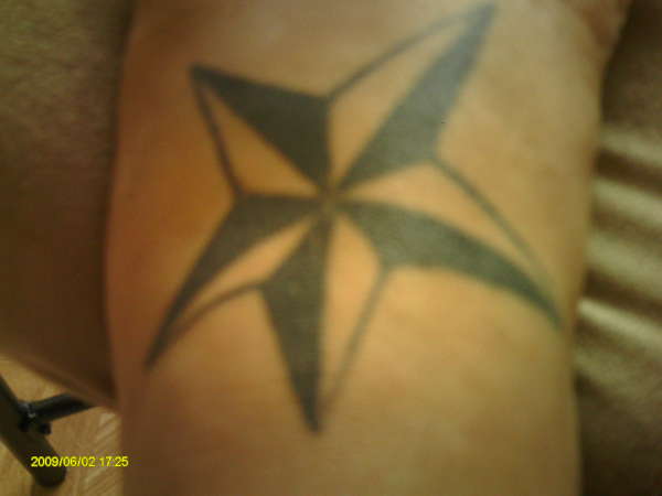 1st tattoo nautical star tattoo