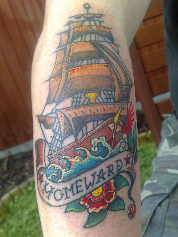 Rum Ship tattoo