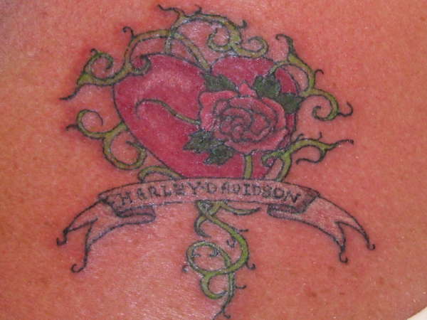 harley shirt chest design tattoo