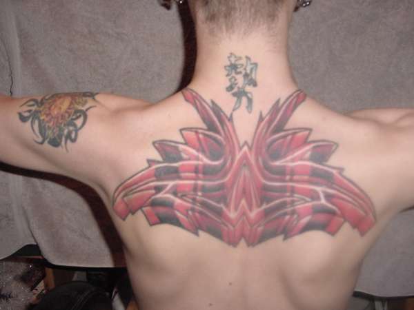 The beginning of my neck and back tattoo