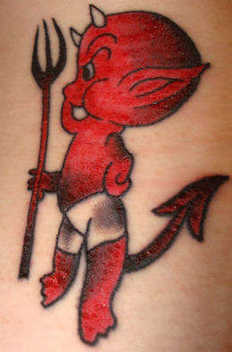 Hot Stuff Devil Cartoon tattoo