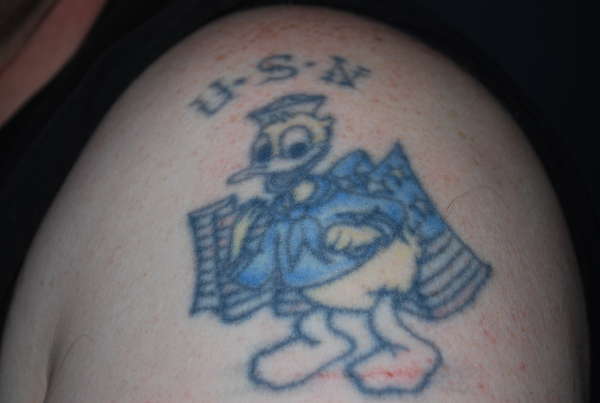 Sailor Donald Duck tattoo