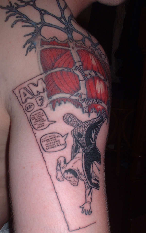 Amazing Fantasy Spiderman tattoo