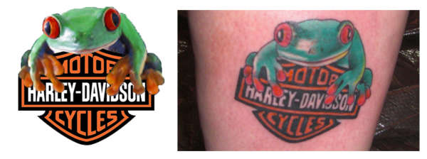 Harley Davidson Frog tattoo