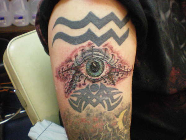 Stitched Eye tattoo