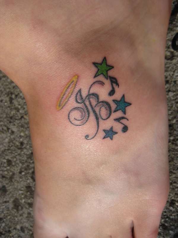 Memorial Tat on foot tattoo