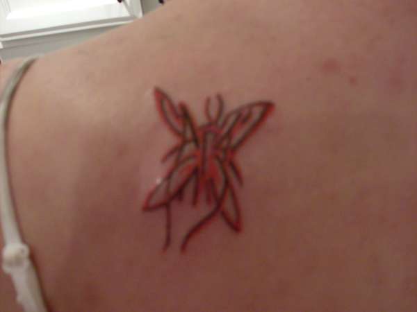 butterflyw initials in the wings tattoo