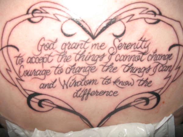 Serenity Prayer tattoo