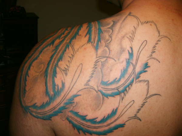 WORK IN PROGRESS PHOENIX  TALE ITS GOING TO FADE IN TO RED tattoo