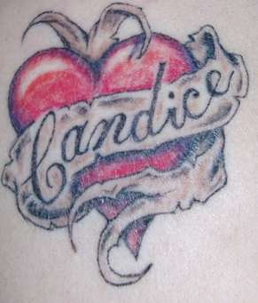Candice heart tattoo