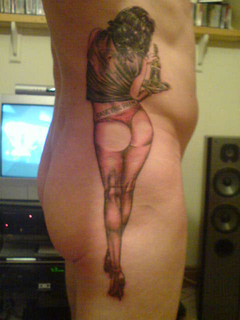 pin-up girl tattoo