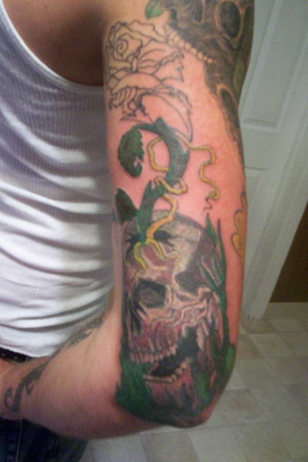 sleeve in process tattoo