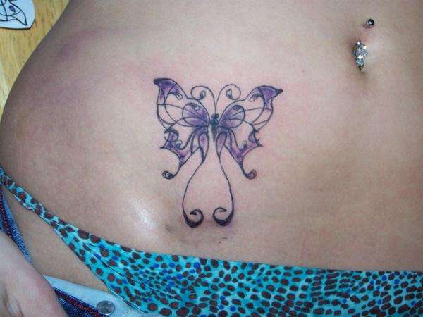 Butterfly w/tribal tattoo