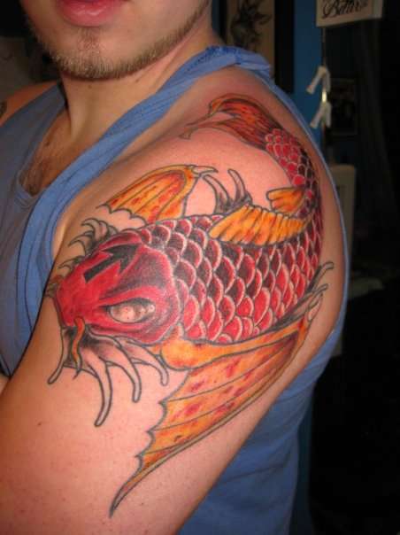 Koi into Dragon tattoo