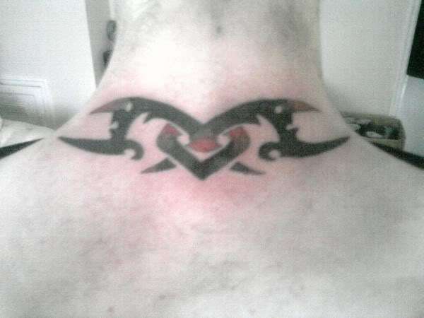 neck tribal tattoo