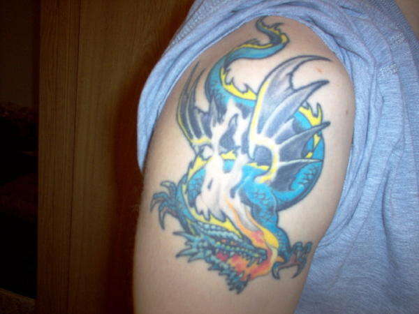 Blue Dragon - Right Shoulder tattoo