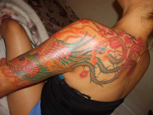 my girl japanese phoenix finaly finish tattoo