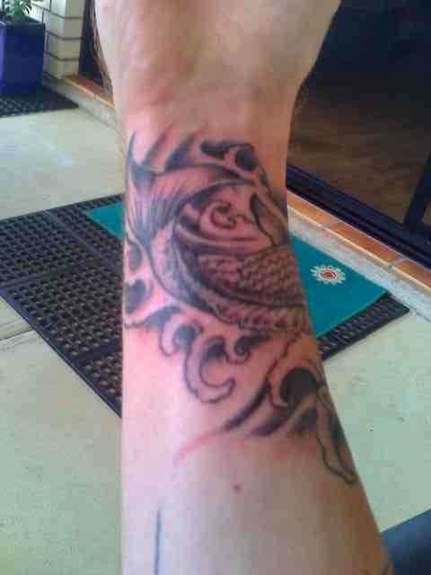 koi tail tattoo