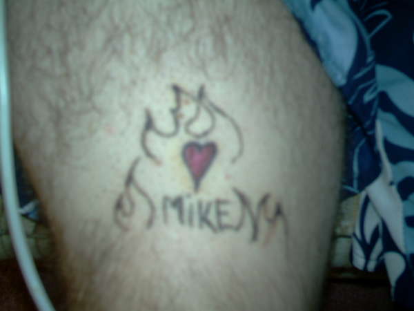 mike and heart tattoo