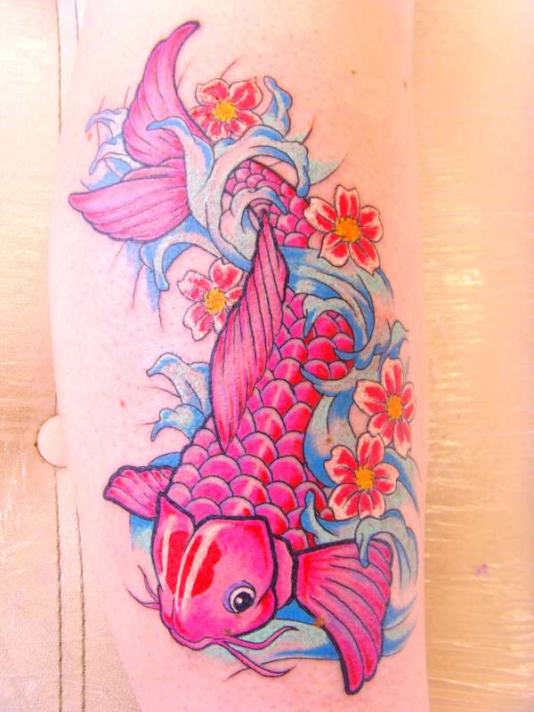 pink koi tattoo
