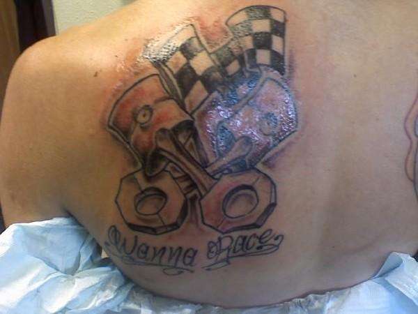 Wanna Race tattoo