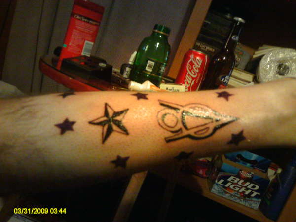 right leg tattoo