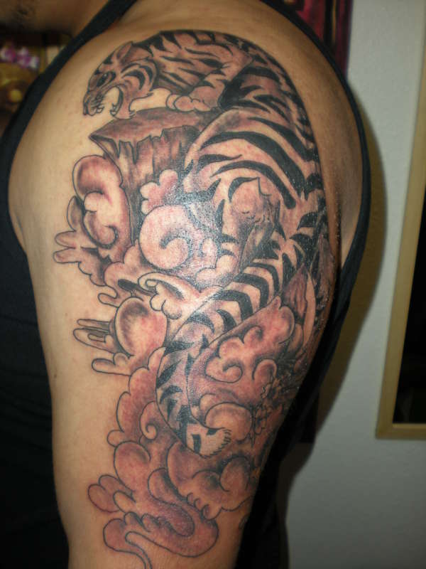 Traditional Japanese Tiger tattoo