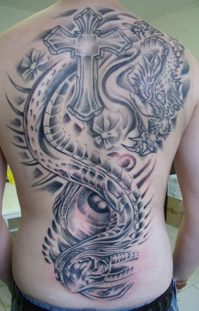 Dragon/Cross Tattoo tattoo