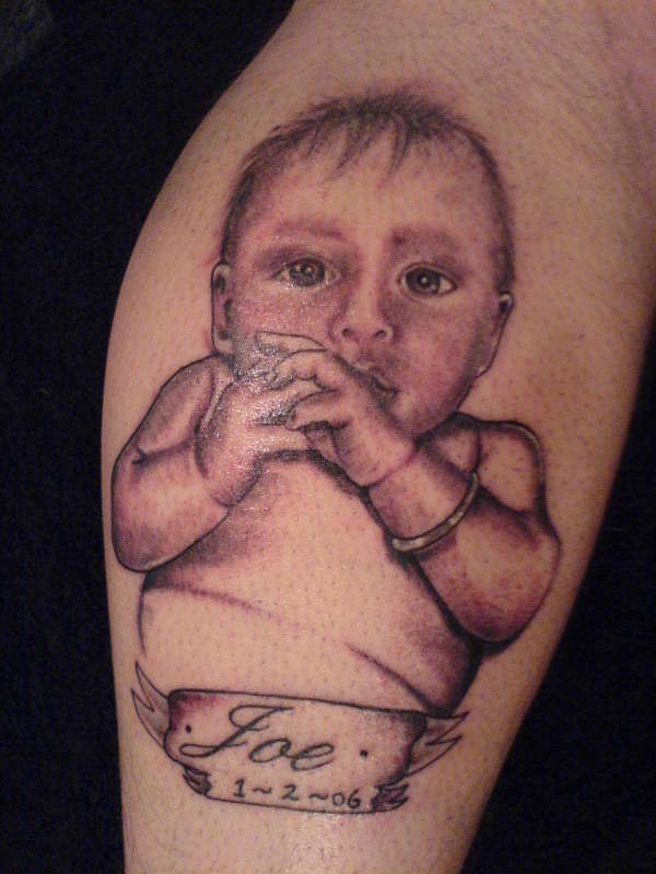 baby joe portrait tattoo