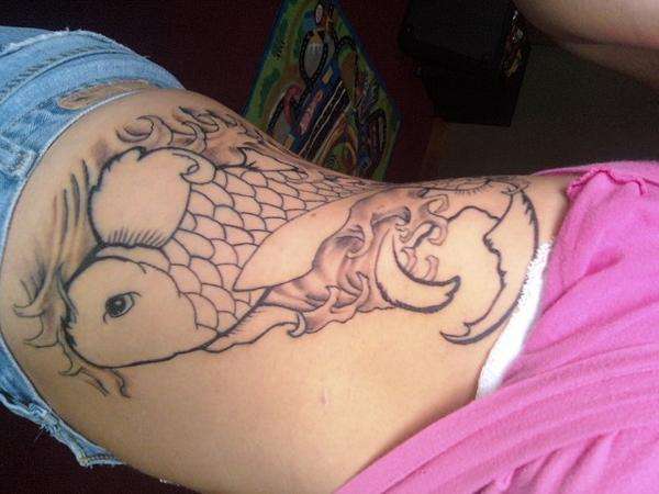 koi tattoo...still needs color tattoo