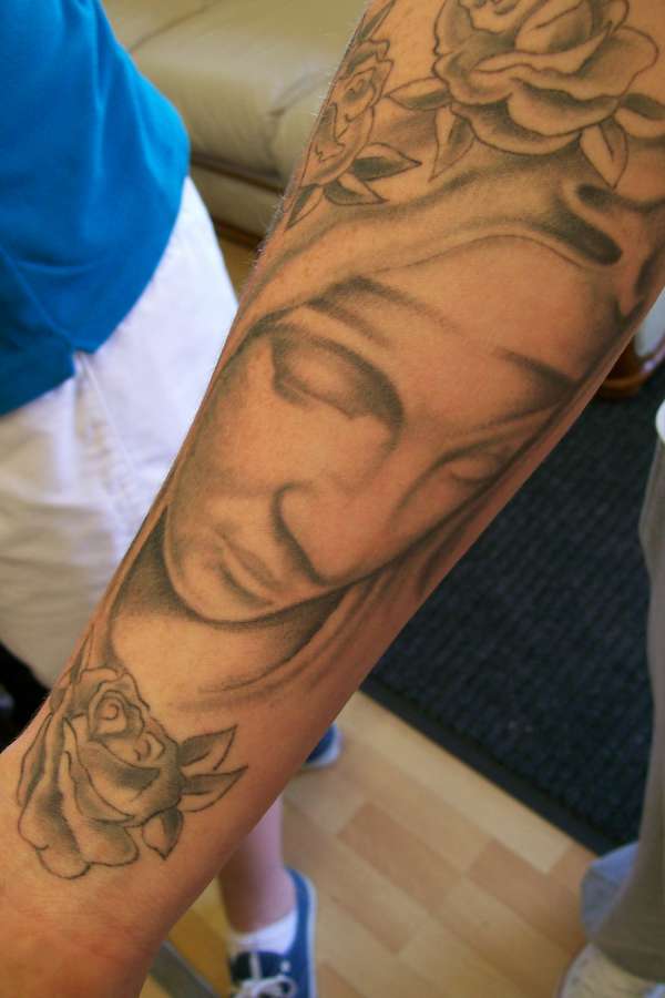 virgin mary tattoo