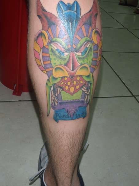 Costa Rican mask tattoo