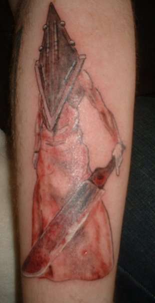 Pyramid Head from Silent Hill tattoo