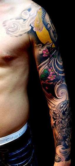 left sleeve with color... tattoo