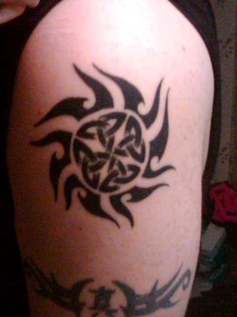 My Tribal/Celtic Sun tattoo