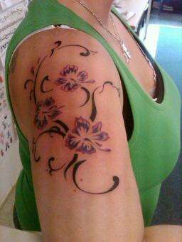 custom flower tat! tattoo
