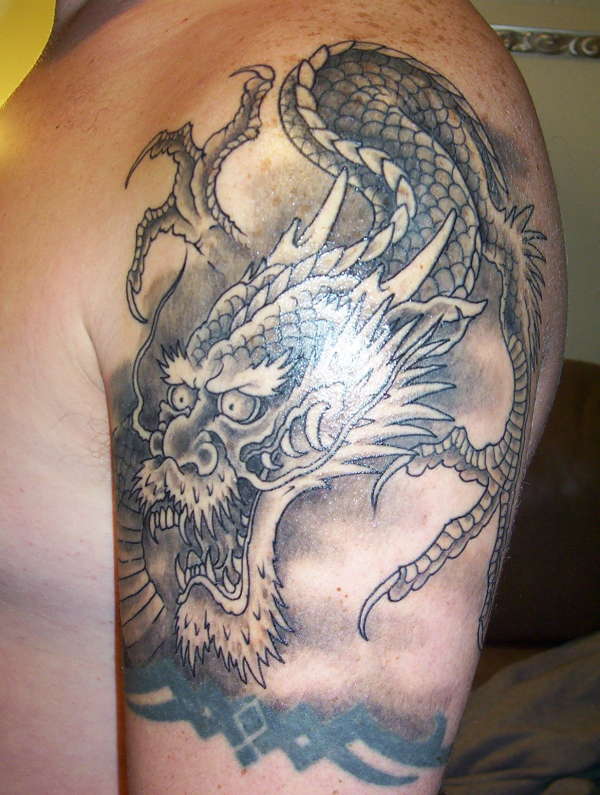 Free Handed Dragon tattoo