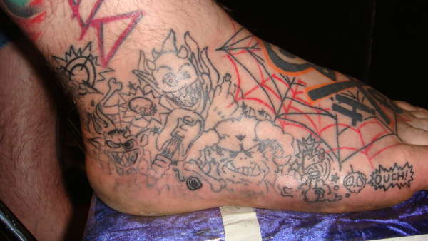 foot monsters tattoo