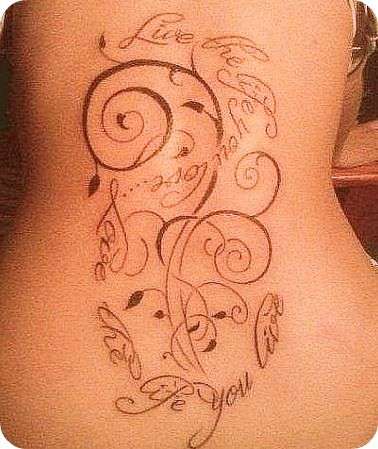 My First Tattoo on my back tattoo