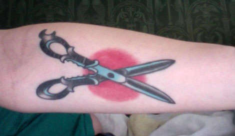 Scissors tattoo