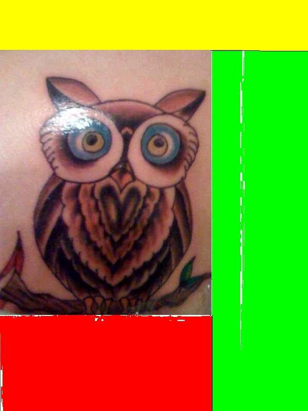 Irie Owl tattoo