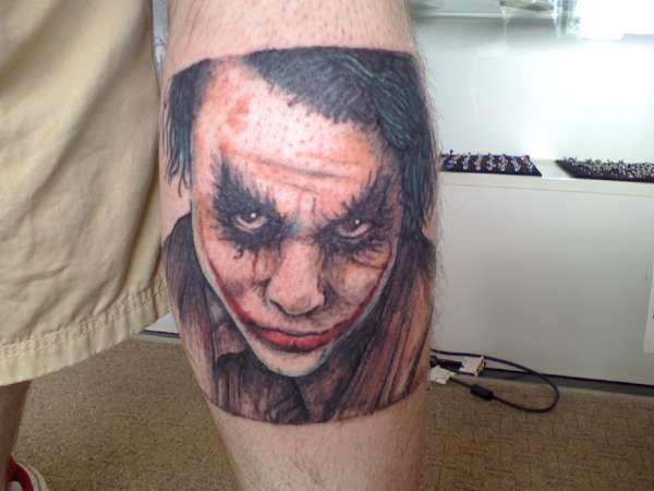 Keith Ledger - the Joker tattoo