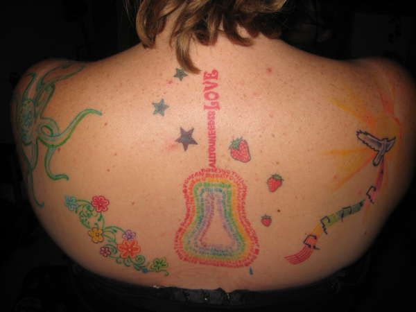 Full Back Beatles Piece tattoo